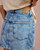 Shine Denim Mini Skirt - Blue