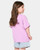 Girls Surf Puff Relaxed Tee - Purple