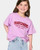Girls Surf Puff Relaxed Tee - Purple