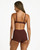 Palm Shadows Underwire D-Cup Bikini Top - Java