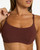 Palm Shadows Underwire D-Cup Bikini Top - Java