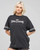 Metal Heart Oversized Tee - Washed Black