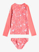 Girls 2-7 Happiness Long Sleeve UPF 50 Lycra Rash Vest Swimsuit Set - Shellpink Reefdreams