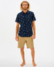 Paradise Palms Short Sleeve Shirt - Navy