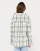 Stemming Oversized Plaid Shirt - Faded Pistachio