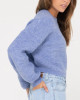 Sundae Oversized Cropped Crew Neck - Periwinkle Blue