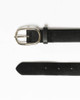 Boh Vegan Leather Oval Buckle Belt - Black`