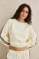 Contrast Sweatshirt - Cream