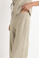 Lola Check Wide Leg Pant - Olive