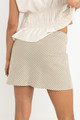 Lola Check Bias Cut Mini Skirt - Olive