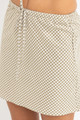 Lola Check Bias Cut Mini Skirt - Olive