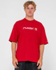 Jetsetter Oversized Graphic Tee - Vintage Red