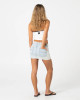 Mavericks Low Rise Mini Denim Skirt - Sky Blue