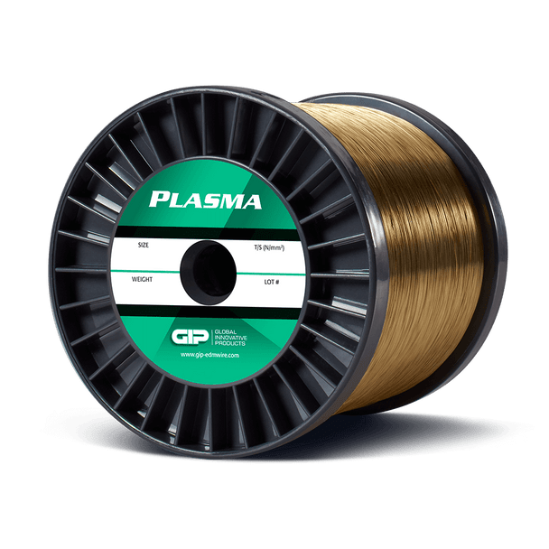 a spool of Plasma EDM Wire - coated EDM Wire brand owned by Global Innovative Products (GIP) sold by EDMSuperstore
