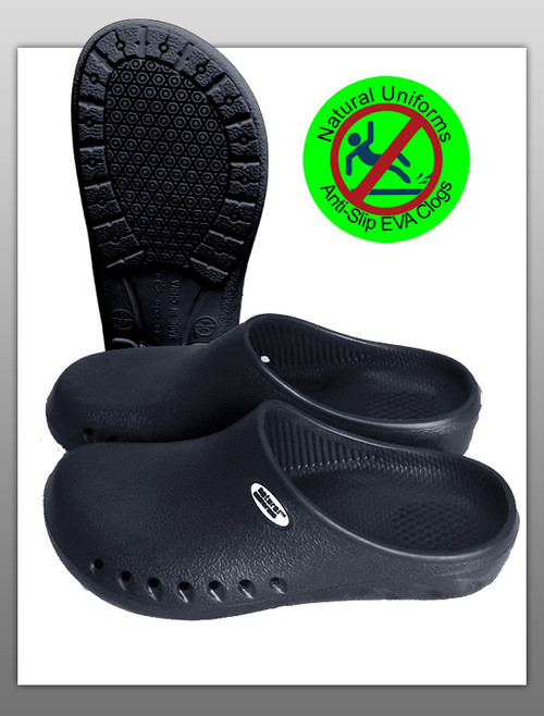 Natural Uniforms Slip on Clogs - Black