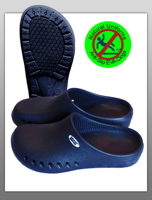 Natural Uniforms Slip on Clogs - Navy