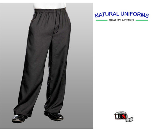 Natural Uniforms Chef Revival Black Chef Cook Pants