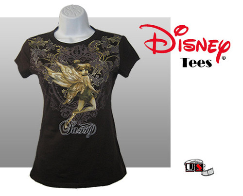 Disney Printed Tinkerbell Comfortable Brown Tees 
