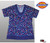Dickies Modified V-Neck Top Contrast Neckline - Blue / Flowers