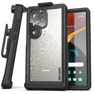 Encased Waterproof Case Samsung Galaxy S24 Ultra with Belt Clip Holster - Black