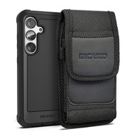 Encased Falcon Case Samsung Galaxy S24 with Belt Clip Pouch - Black