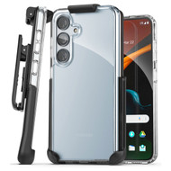 Encased Clear Back Case Samsung Galaxy S24 with Belt Clip Holster - Clear