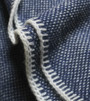 Dark Denim Bird's Eye Knit Cashmere Throw