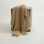 Linen & Cognac Waffle Knit Cashmere Throw