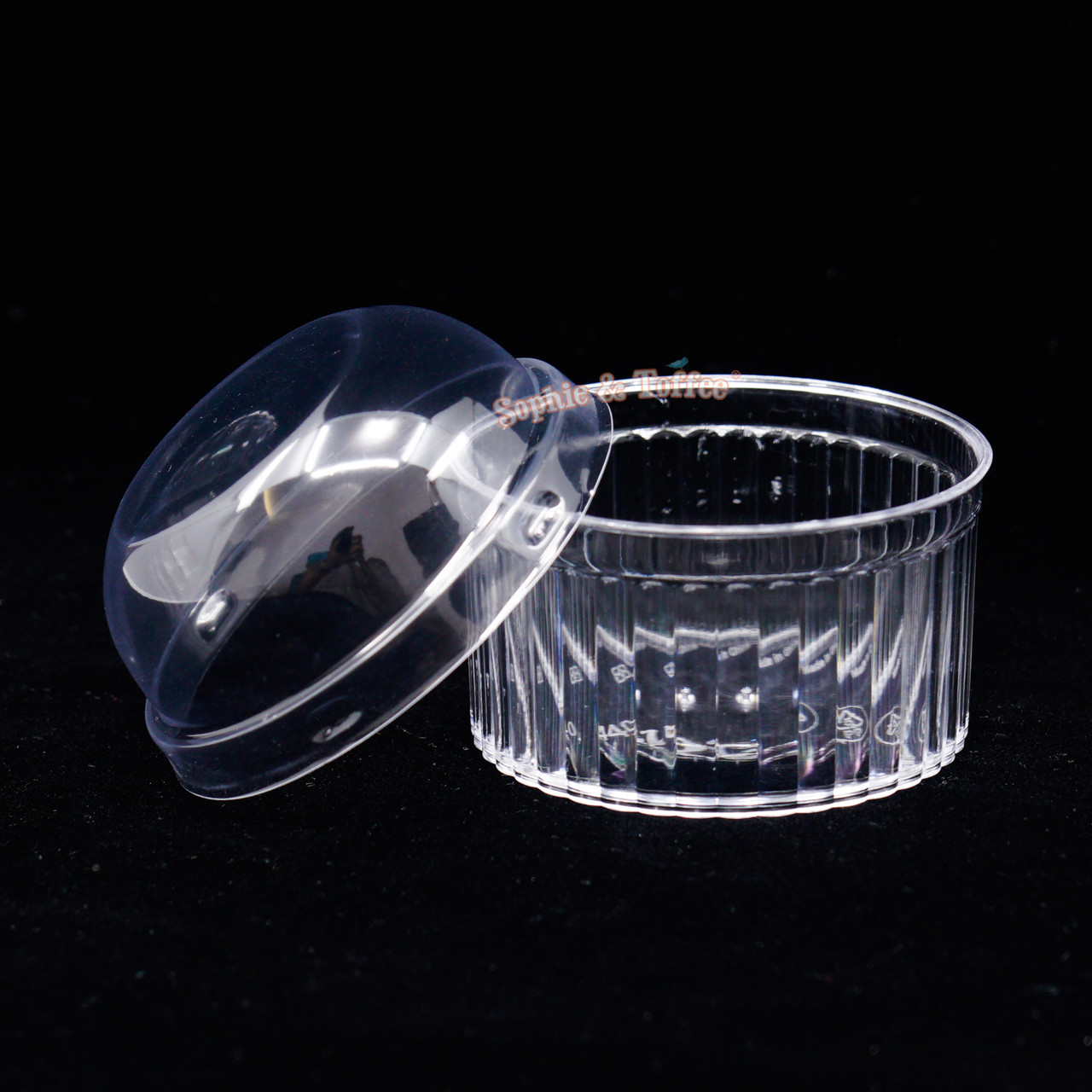 Pudding Acrylic Container with Plastic Lid Storage Container