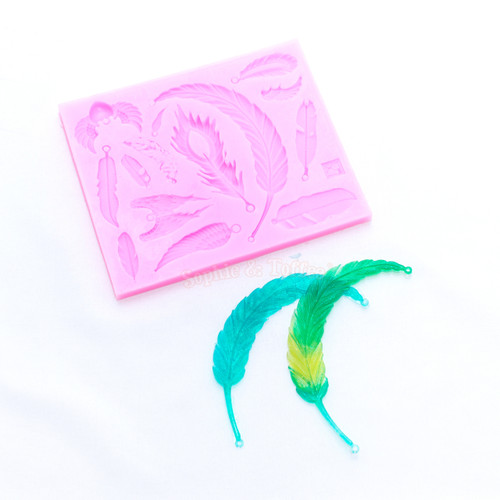 Feather Angel Silicone Mold | Angel Feathers Mold | Feather Charm Mold ...