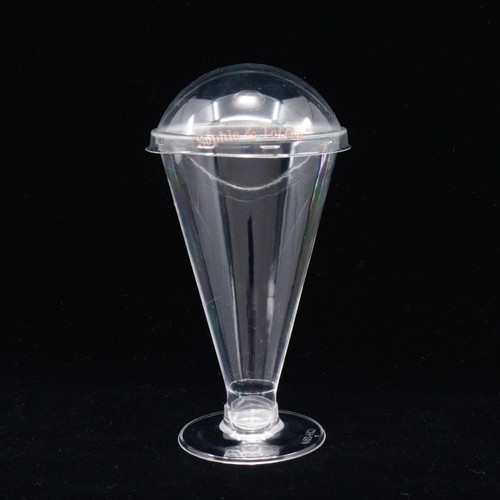 Ice Cream Cone Acrylic Container with Plastic Lid Storage Container