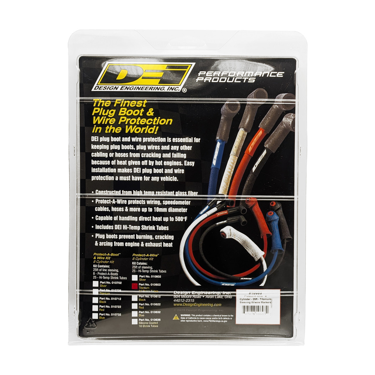 Titanium Protect-A-Wire™ - 8 Cylinder Kit - Design Engineering, Inc