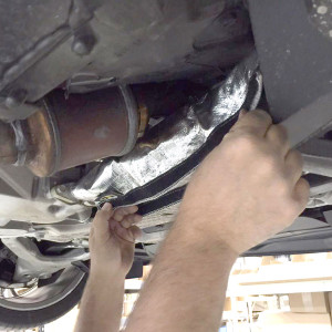 C7 Corvette Oil Cooler Line Cover Installed C7 Corvette Oil Cooler Line Cover Installed