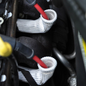 Protect-A-Boots installed on motor