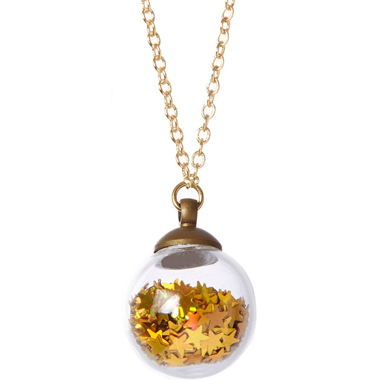 Glass sales ball necklace