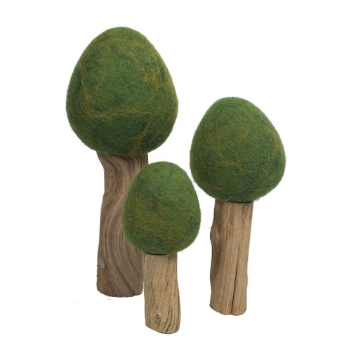 Felted Summer Trees - Set of 3