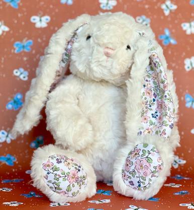 Faith Cream Floral Bunny Plush Toy – Mon Ami