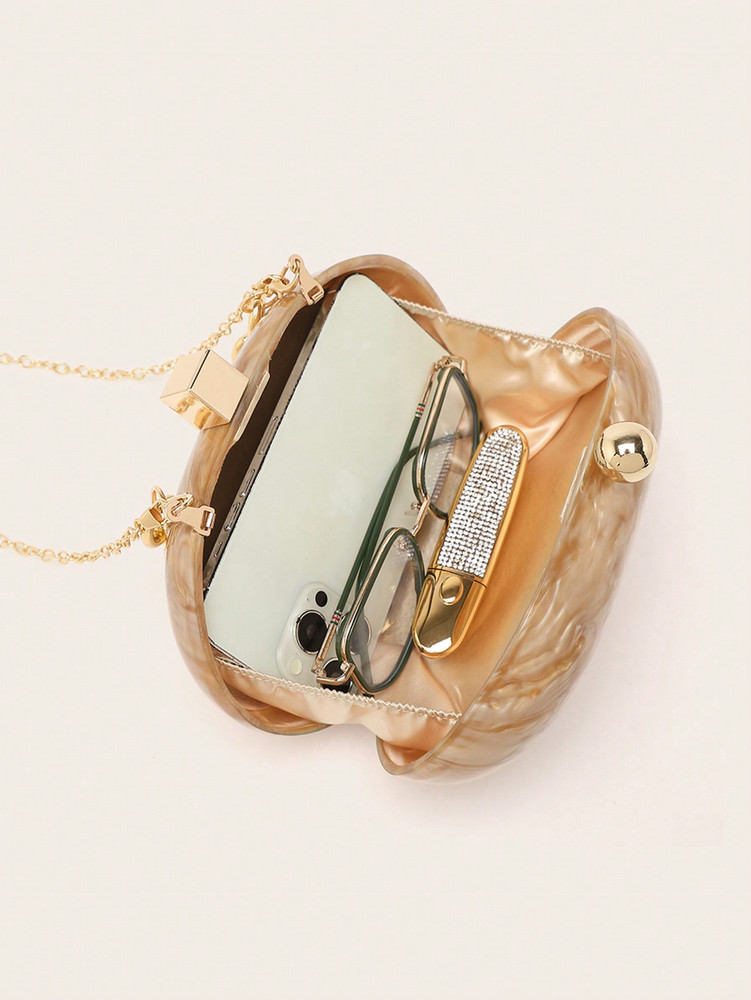 Marble Clutch - Gold
