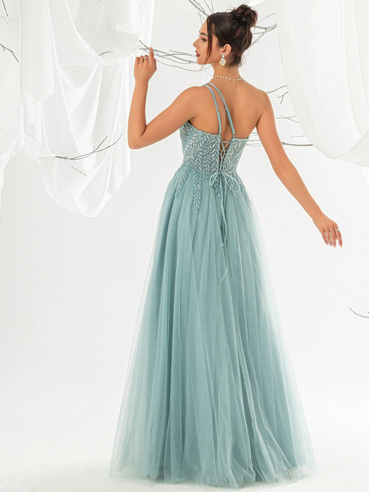 Sleeping Beauty Gown - Aqua Green