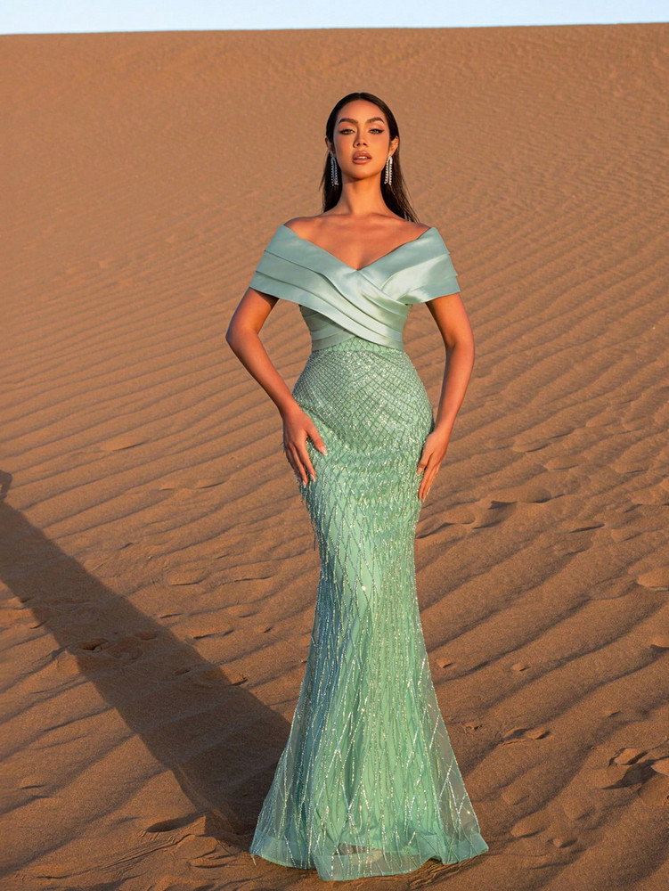 Rosalind Couture Gown - Mint Green