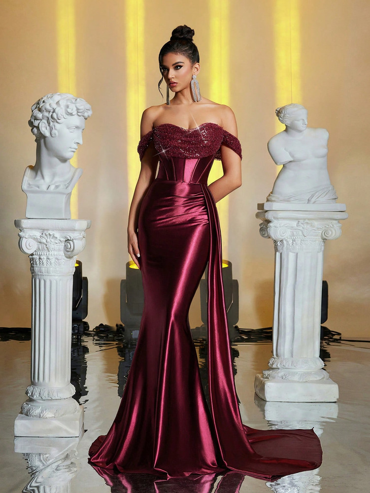 Myla Gown - Burgundy