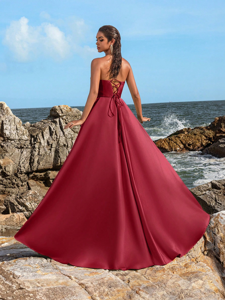 Porsha Gown - Burgundy