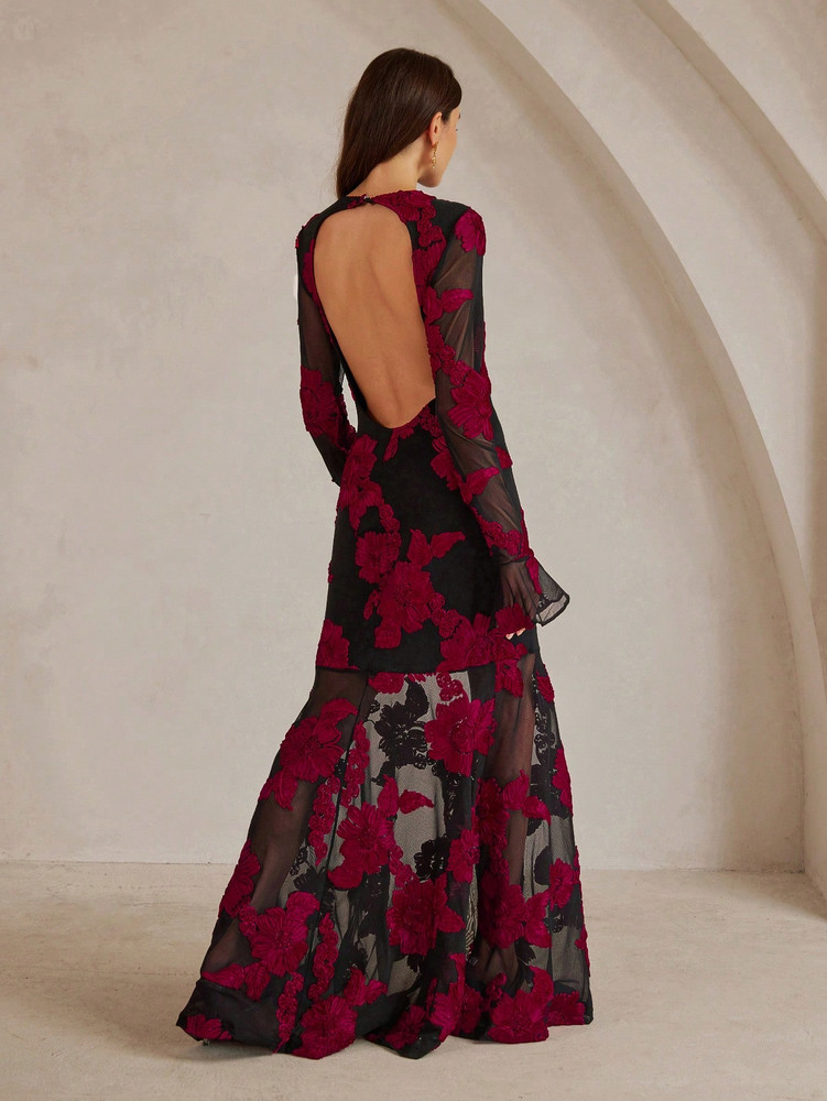 Anita Gown - Black/Red