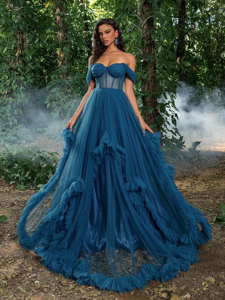Sansa Gown - Teal Blue