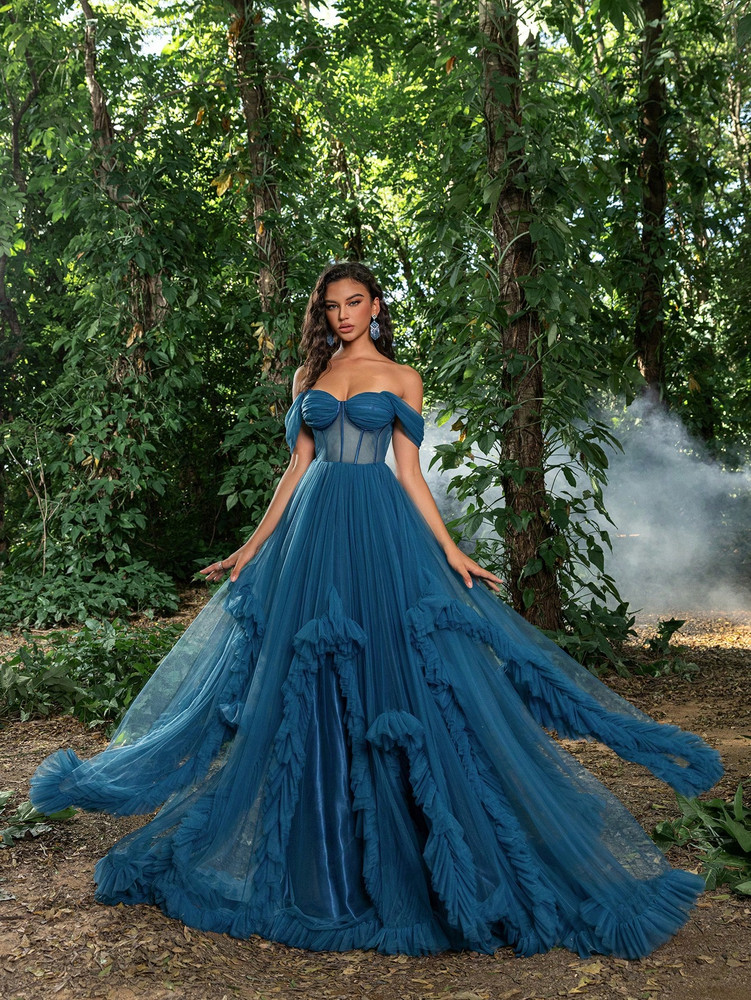 Sansa Gown - Teal Blue