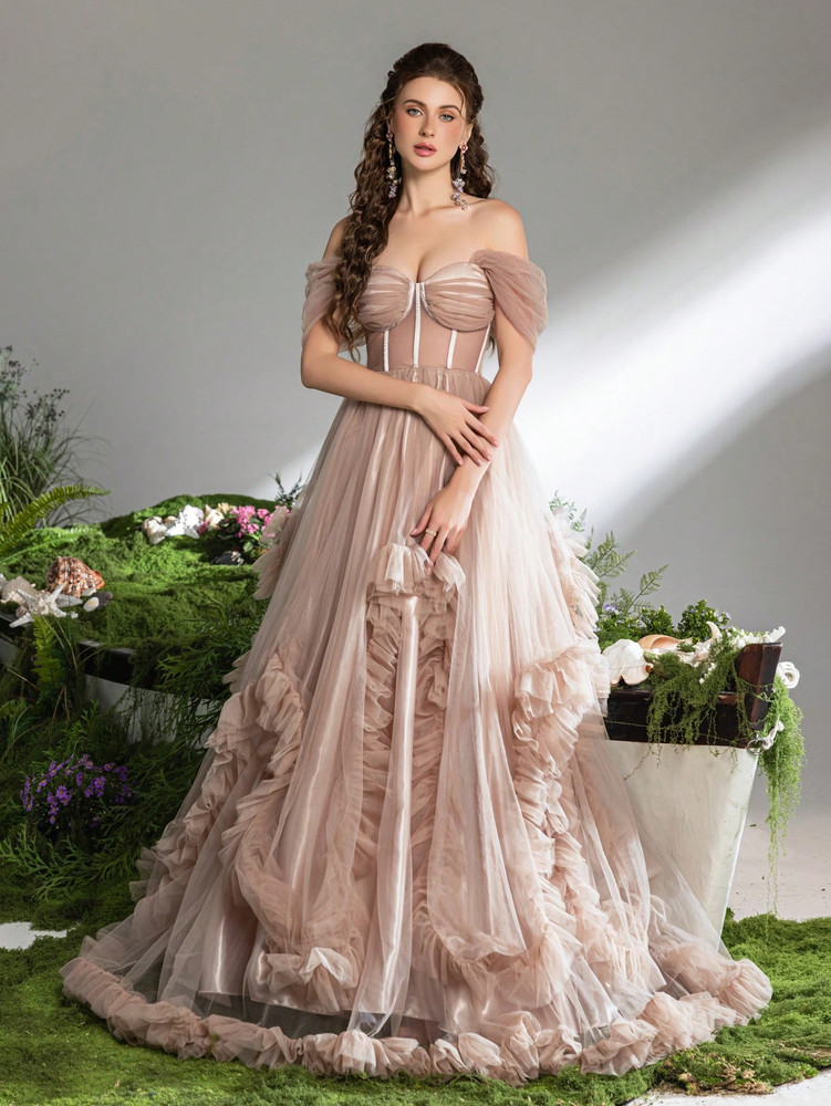 Sansa Gown - Khaki Nude