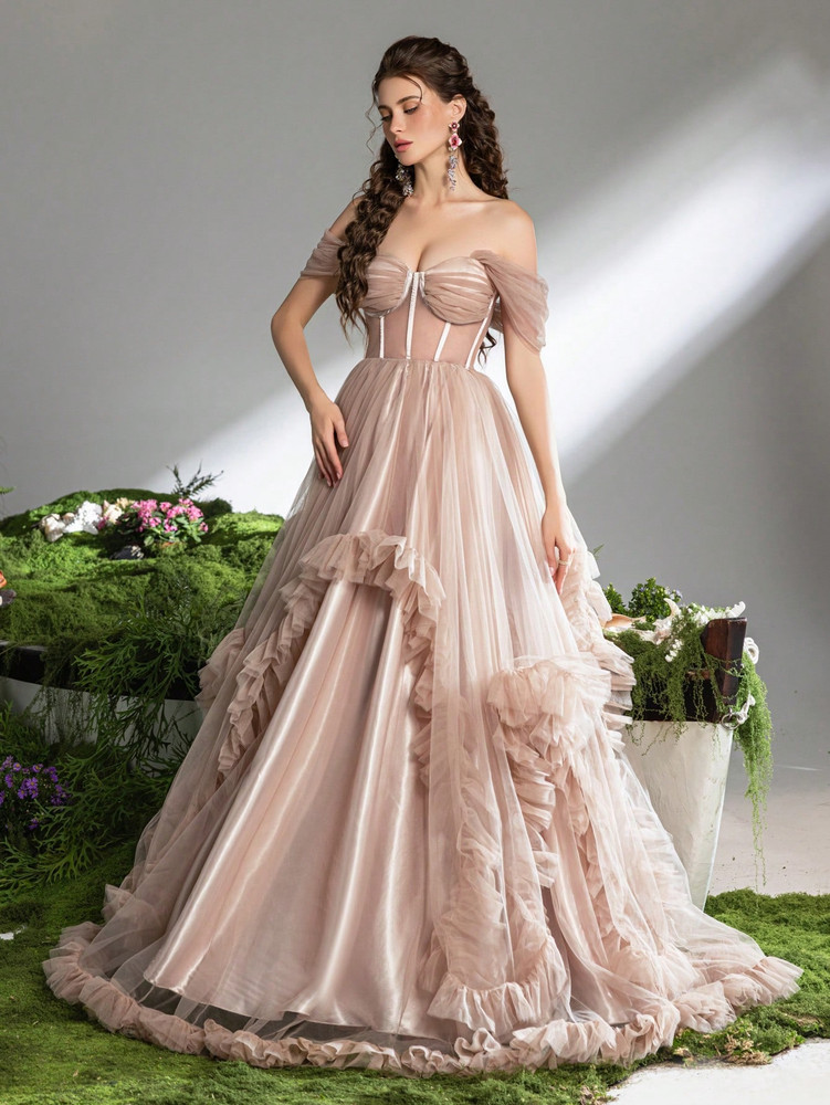 Sansa Gown - Khaki Nude