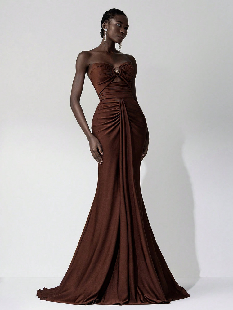 Shelly Gown - Dark Brown