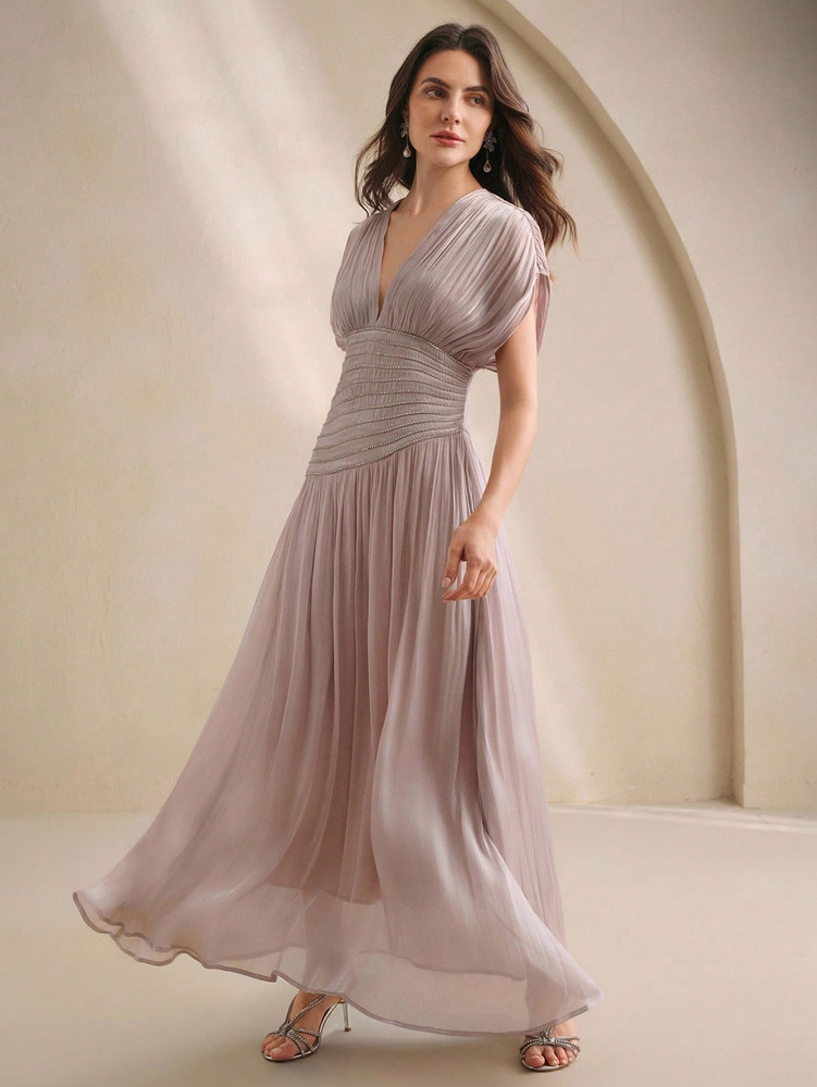 Alba Dress - Dusty Purple