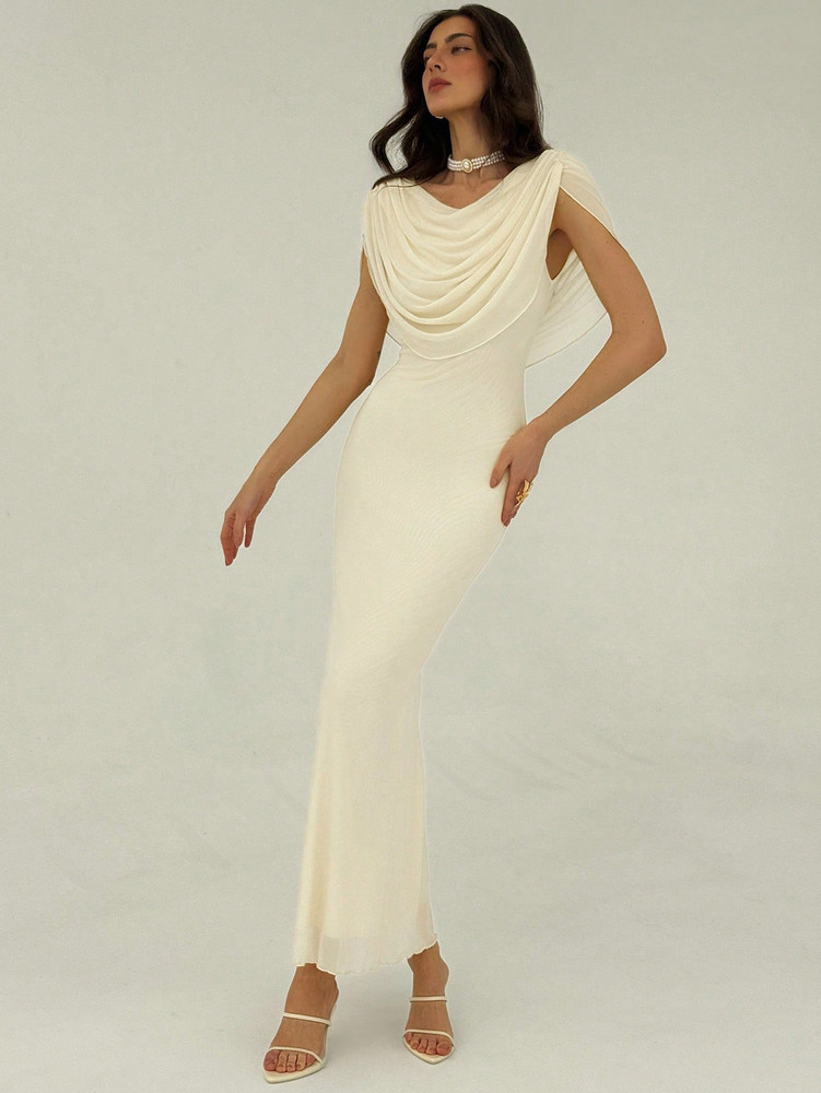 Cynthia Dress - Apricot Cream
